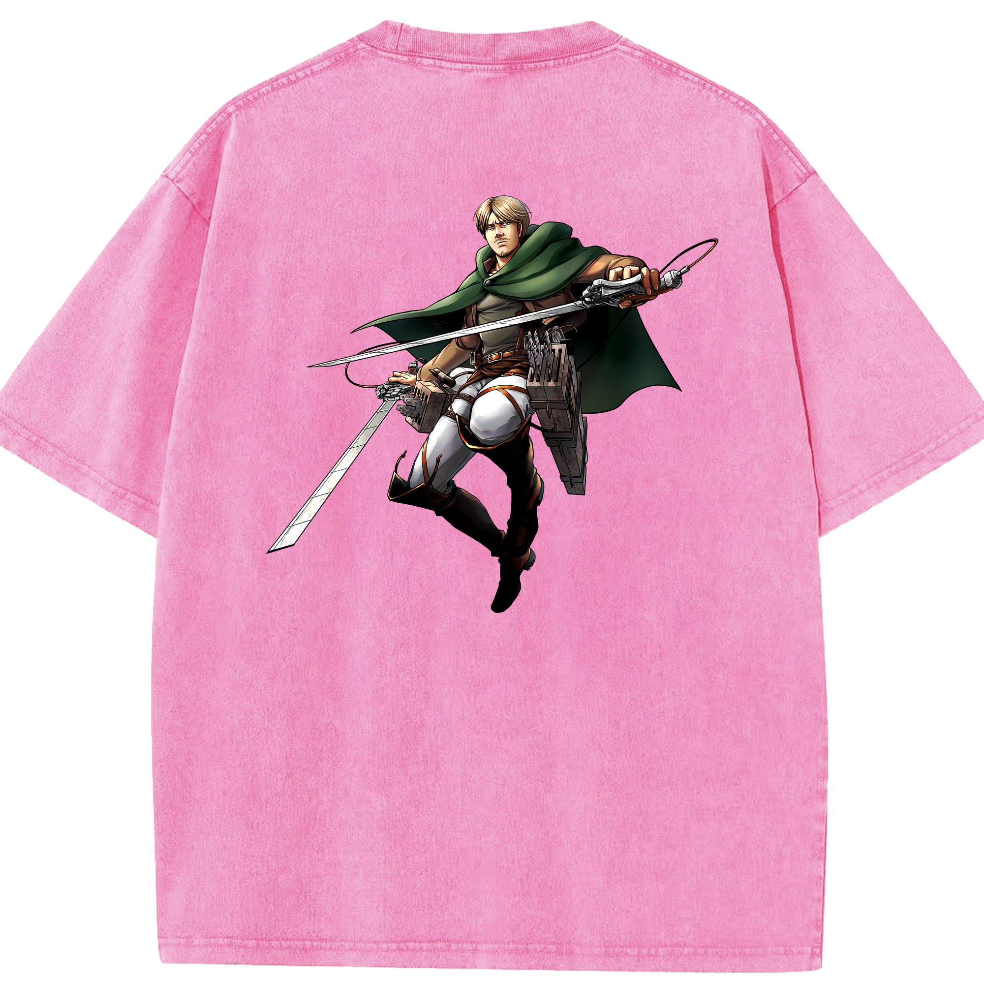 （画像用） 進撃の巨人 Attack on Titan 綿100% ヴィンテージ風 半袖Tシャツ（背面プリント）